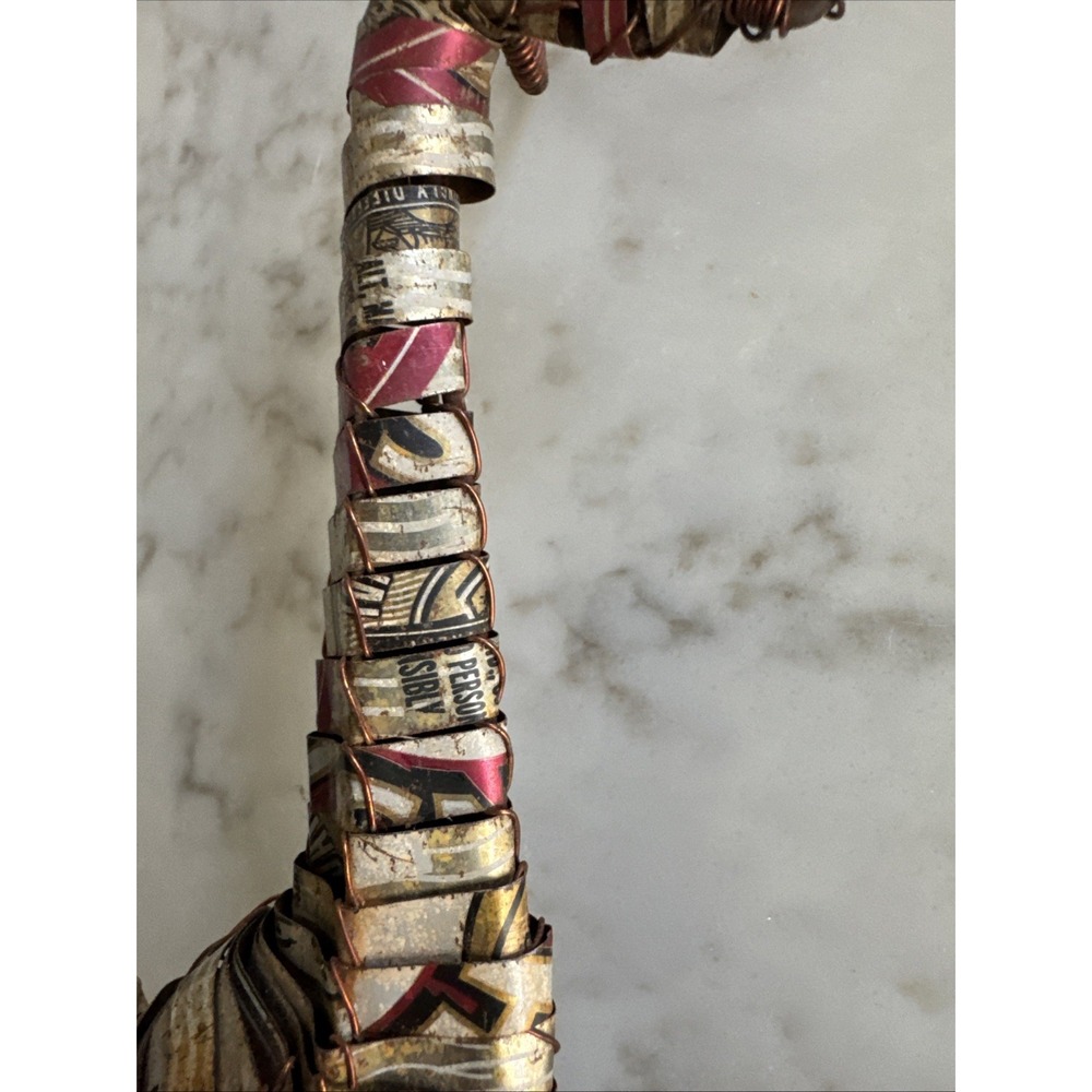 Giraffe Aluminum Can African Art Sculpture Safari 9 In - Picture 4 of 16